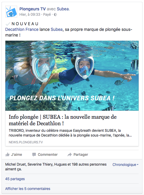 Info plongée  SUBEA : la nouvelle marque de matériel de Decathlon !